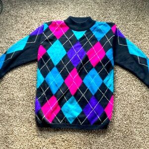 Argyle Retro 80’s Sweater